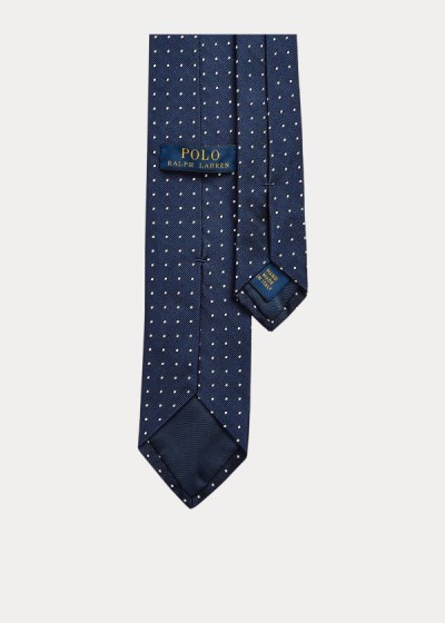 Men's Polo Ralph Lauren Dot Silk Repp Narrow Ties | 153072BNY